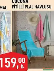 COCONA FİTİLLİ PLAJ HAVLUSU fiyat ve kampanya bilgisi